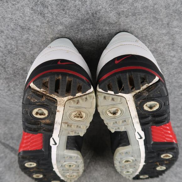 Nike Shoes Mens 10 Air Max Pro Golf Derby Sneaker Sport Active White Black Red - Picture 13 of 16